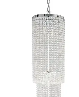 Závesné svietidlá Clayre&Eef Závesná lampa CR114 sklenený záves 210 cm