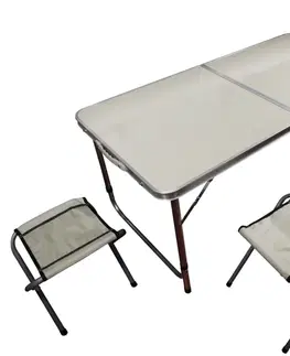 Jedálenské stoly Rojaplast Campingový set - stôl 120x60cm+4 stoličky