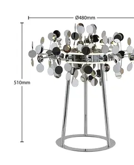 Stolové lampy Lucande Lucande Glimmo stolová LED lampa, chróm