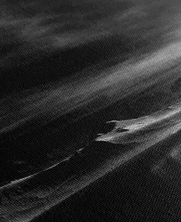 Čiernobiele obrazy Obraz futuristická planéta v čiernobielom prevedení