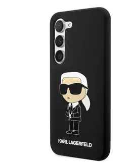 Puzdrá na mobilné telefóny Puzdro Karl Lagerfeld Liquid Silicone Ikonik NFT pre Samsung Galaxy S23, čierne 57983112890