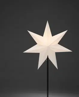 Vianočné svetelné hviezdy Konstsmide Christmas Svietidlo Papierová hviezda 7-cípa, biela 65 cm