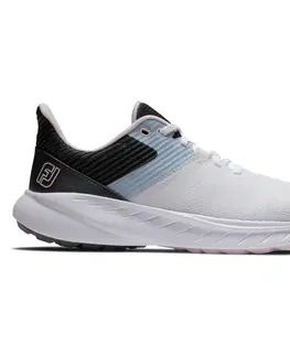 golf Dámska priedušná golfová obuv Footjoy Flex bielo-čierna