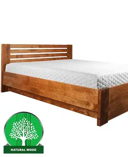Drevené postele Posteľ drevené Bergen Plus 200x200 Jelša