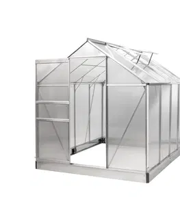 Záhradné skleníky NABBI Glasshouse záhradný skleník 250x190x195 cm priehľadná