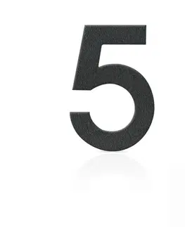 Číslo domu Heibi Čísla domu ušľachtilá oceľ číslica 5 sivá