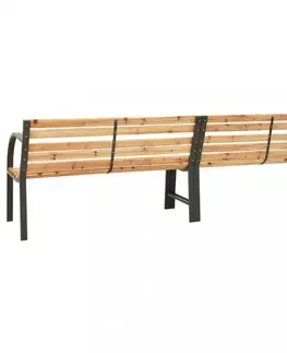 Záhradné lavice Záhradná lavica čínska jedľa / kov Dekorhome Prírodné drevo