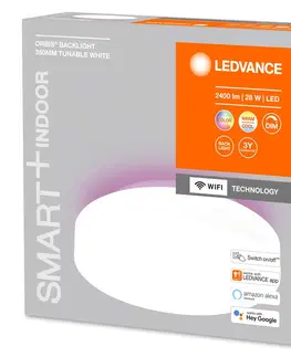 SmartHome stropné svietidlá LEDVANCE SMART+ LEDVANCE SMART+ WiFi Orbis Backlight biela Ø 35 cm