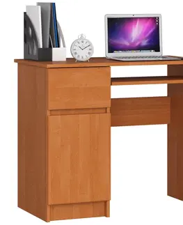 Písacie stoly Dizajnový písací stôl PIXEL90L, jelša