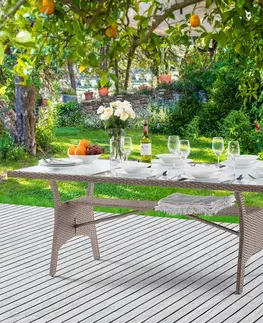 Záhradné stoly Záhradný stôl 190 cm Hnedá