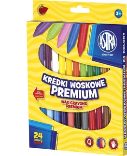 Hračky ASTRA - Voskové farbičky Premium 24ks, 316111003