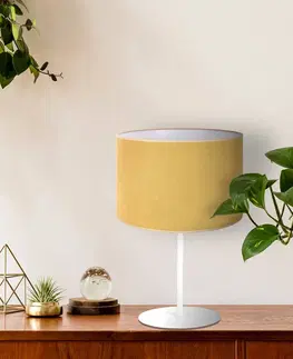 Lampy na nočný stolík Duolla Stolová lampa Pastell Roller výška 30 cm žltá