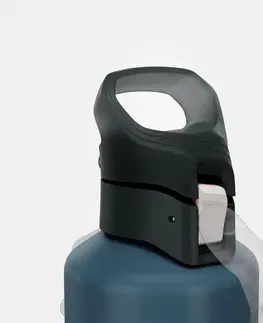 kemping Turistická fľaša MH500 s rýchlouzáverom 1 liter z hliníka modrá