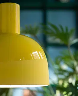 Závesné svietidlá Ferroluce Závesné svetlo Caxixi z keramiky, žlté