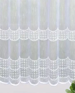 Záclony Záclona žakárová,Inge vitrážka metráž, biela 70 cm