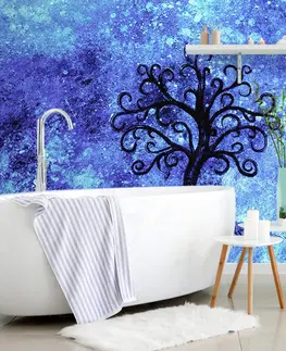 Tapety Feng Shui Tapeta strom života na modrom pozadí