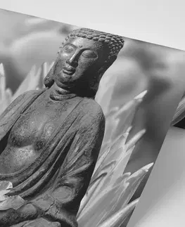 Samolepiace tapety Samolepiaca fototapeta pokojný čiernobiely Budha