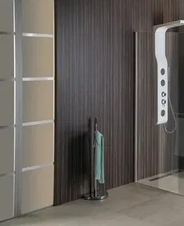 Kúpeľňa AQUALINE - WALK-IN stena na inštaláciu na múr so vzperou, jednodielna, 1000 sklo číre WI101