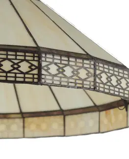 Stojacie lampy Clayre&Eef V štýle Tiffany navrhnutá stojaca lampa Bradley