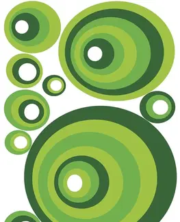 Nálepky Dekoračné nálepky na stenu zelené kruhy