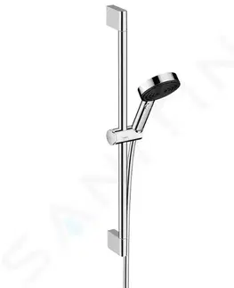Kúpeľňa HANSGROHE - Pulsify Select Set sprchovej hlavice, 3 prúdy, EcoSmart, tyče 669 mm a hadice, chróm 24161000