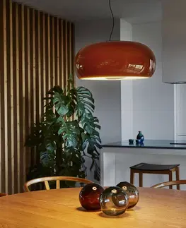 Závesné svietidlá Marset Závesné svietidlo MARSET Vetra LED, Ø 43 cm, jantárová farba