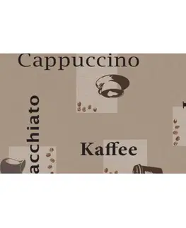 Bytový textil Gumený obrus Cappuccino karamel 385-9008 140 cm. Tovar na mieru.