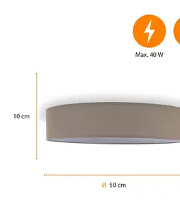 Stropné svietidlá Smartwares Stropné svietidlo Mia, hnedé, Ø 50 cm