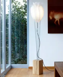 Stojacie lampy Domus Dekoratívna stojaca lampa Tulip, dub, prírodná