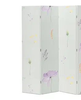 Bookcases & Standing Shelves Paraván s kvetinovým vzorom