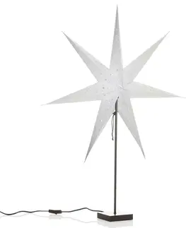 Vianočné svetelné hviezdy Markslöjd Stojaca hviezda Solvalla, výška 100 cm, striebro