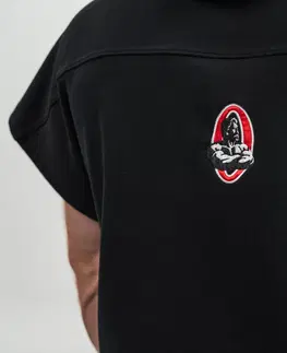 Pánske tričká Rag top s kapucňou Nebbia Champion 706 Black - M