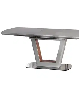 Stoly v podkrovnom štýle Rozkladací stôl Bilotti 160/200x90cm Svetlý Popolavý Mat/Orech