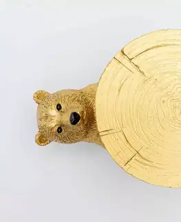 Doplnky Playing Bear dekorácia zlatá 7 cm