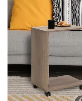 Odkladacie stolíky Adore Furniture Odkladací stolík 65x35 cm hnedá 