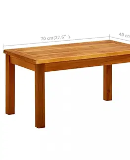 Záhradné stoly Záhradný konferenčný stolík akácie Dekorhome 50x35x36 cm