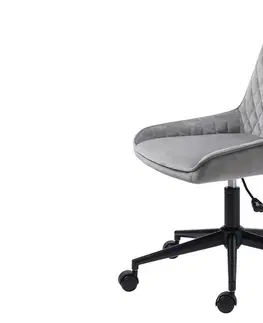 Kancelárske stoličky Furniria Dizajnová kancelárska stolička Dana sivý zamat