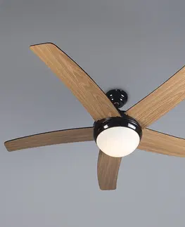 Stropne ventilatory Čierny stropný ventilátor s diaľkovým ovládaním - Cool 52