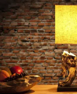 Stolné lampy LuxD 17118 Stolná lampa REST béžová