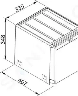 Odpadkové koše FRANKE - Cube Sorter Cube 40 134.0039.330
