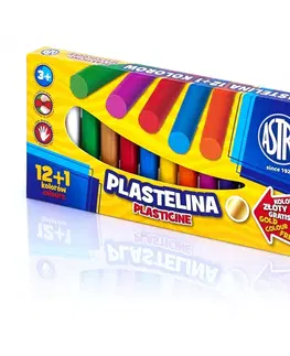 Hračky ASTRA - Plastelína základná 12 farieb + 1 grátis, 303115007