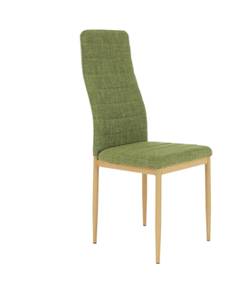 Jedálenské stoličky KONDELA Coleta Nova jedálenská stolička zelená / buk
