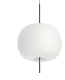 Závesné svietidlá Kundalini Kundalini Kushi závesná lampa Ø 43 cm čierna/biela