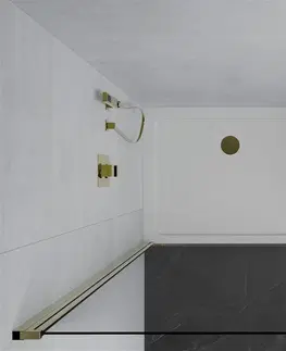 Vane MEXEN/S - PRETORIA duo sprchovací kút 80 x 70, transparent, zlatá + vanička vrátane sifónu 852-080-070-50-02-4010G