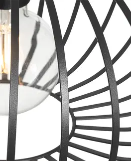 Zavesne lampy Dizajnová závesná lampa čierna - Johanna