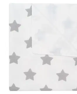 Chrániče na matrace New Baby Nepremokavá flanelová podložka Hviezdičky biela, 57 x 47 cm