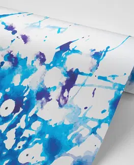 Abstraktné tapety Tapeta modrý akvarel v abstraktnom prevedení