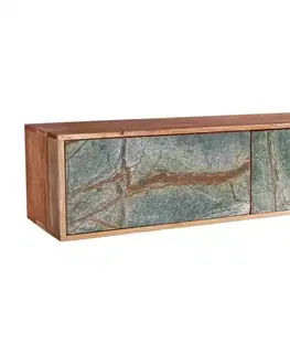 TV stolíky LuxD Dizajnový závesný TV stolík Quillon 160 cm prírodný kameň