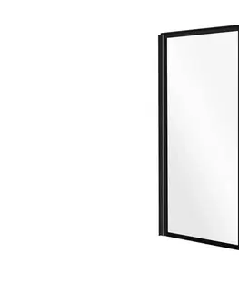 Sprchové dvere HOPA - Vaňová zástena ENZO - FARBA rámu - Čierna matná, Rozmer A - 70 cm, Smer zatvárania - Univerzálny Ľavé / Pravé, Výplň - Číre bezpečnostné sklo - 4 mm BCENZO70BC