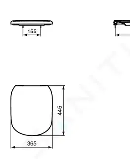 Kúpeľňa IDEAL STANDARD - Tesi WC doska SoftClose, čierna T3529V3